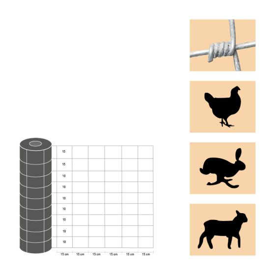 Taurus - ľahký - výška: 100 cm,  počet horizontálnych drôtov: 9,  hmotnosť: 23 kg