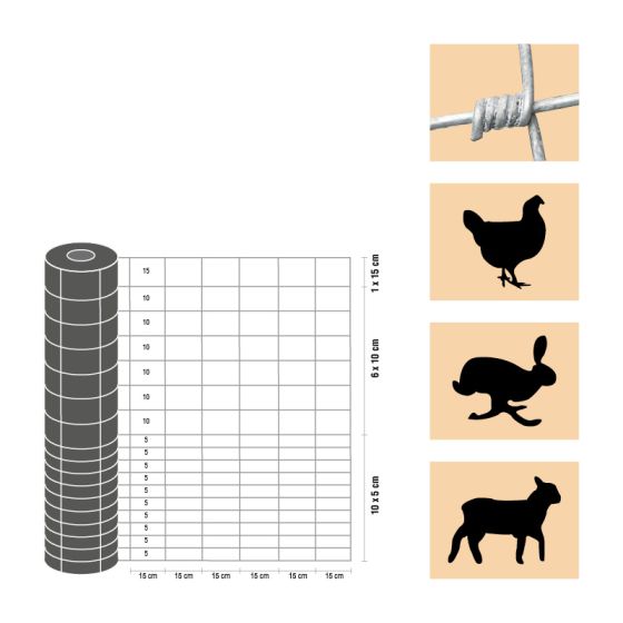 Taurus - ľahký - výška: 126 cm,  počet horizontálnych drôtov: 18,  hmotnosť: 34 kg