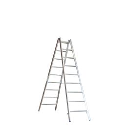 Hliníkový stojací rebrík pre maliarov Mod. M - počet priečok: 2 x 9, dĺžka v m: 2,95, hmotnosť v kg: 12.3