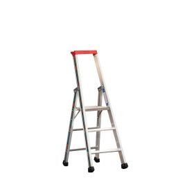 Euro-Profi Stojací rebrík s hliníkovými schodíkmi Mod. S32577 - Počet stupňov: 3, Dĺžka (m): 1,40, Výška platformy (m): 0,75, Spodná šírka (m): 0,46