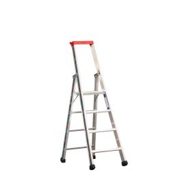 Euro-Profi Stojací rebrík s hliníkovými schodíkmi Mod. S32577 - Počet stupňov: 4, Dĺžka (m): 1,65, Výška platformy (m): 0,95, Spodná šírka (m): 0,49