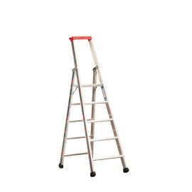 Euro-Profi Stojací rebrík s hliníkovými schodíkmi Mod. S32577 - Počet stupňov: 5, Dĺžka (m): 1,90, Výška platformy (m): 1,20, Spodná šírka (m): 0,52